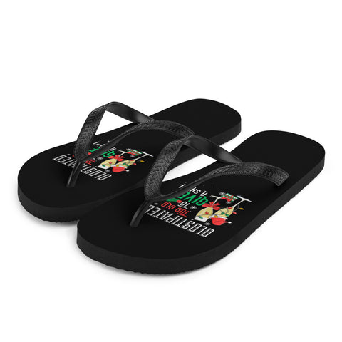 Merry Christmas CONSTIPATED Too Old To Give A Sh Flip-Flops