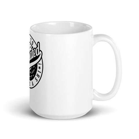 OLDSTIPATED Too Old To Give A Sh***! White glossy mug - oldstipated