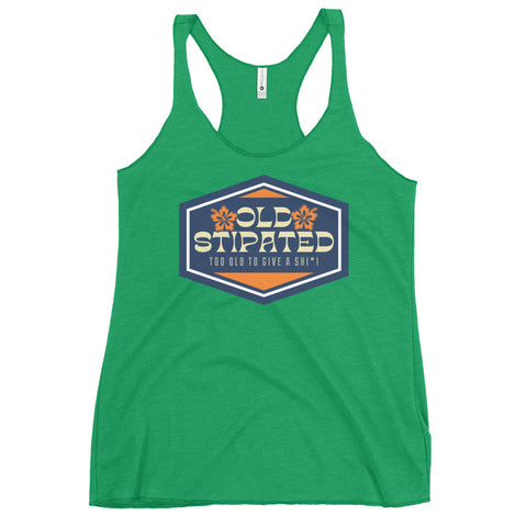 OLDSTIPATED Too Old To Give A Sh Women's Racerback Tank