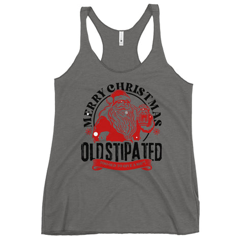 Merry Christmas CONSTIPATED Too Old To Give A Sh Women's Racerback Tank